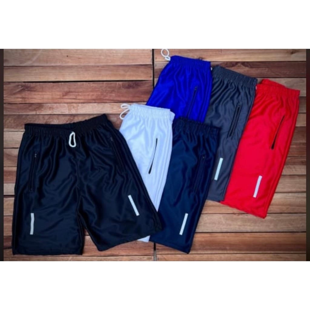 Kit 5 Shorts Dry-Fit - Com Ziper no Bolso - Dry Fit - Casual / LOGO REFLETIVO MARCA FAMOSA MIIKE