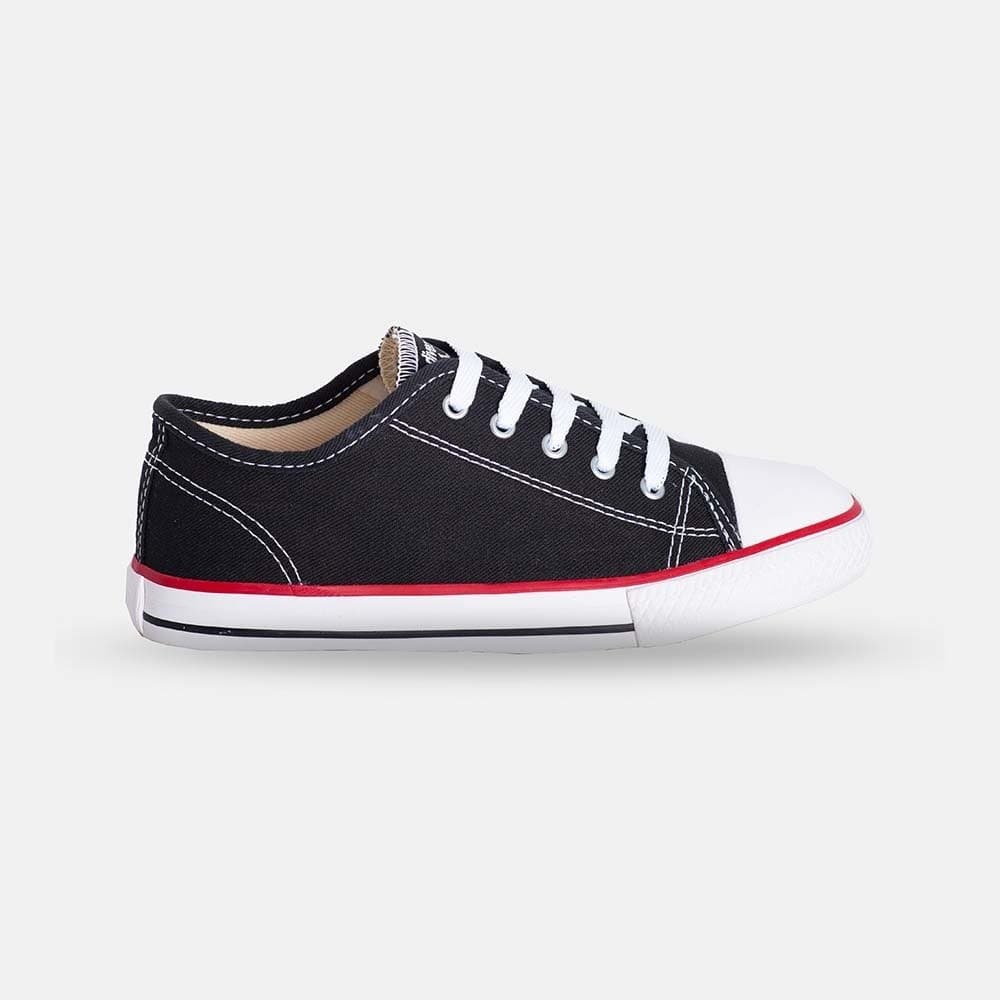 Tênis Diversão Canvas Low Infantil Preto Menino