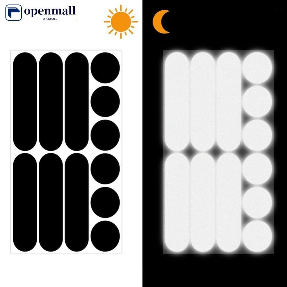 Adesivos Refletivos Pretos Invisíveis Para Motocicleta , Círculo De Fita Reflexiva Simples E Eficaz Oval Capacetes Bicic