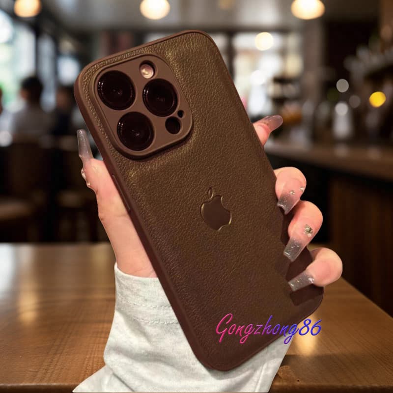 Capa De Couro Texturizado De Alta Qualidade Para iPhone 16 15 14 13 12 11 Pro Max Simples Original À Prova De Silicone M