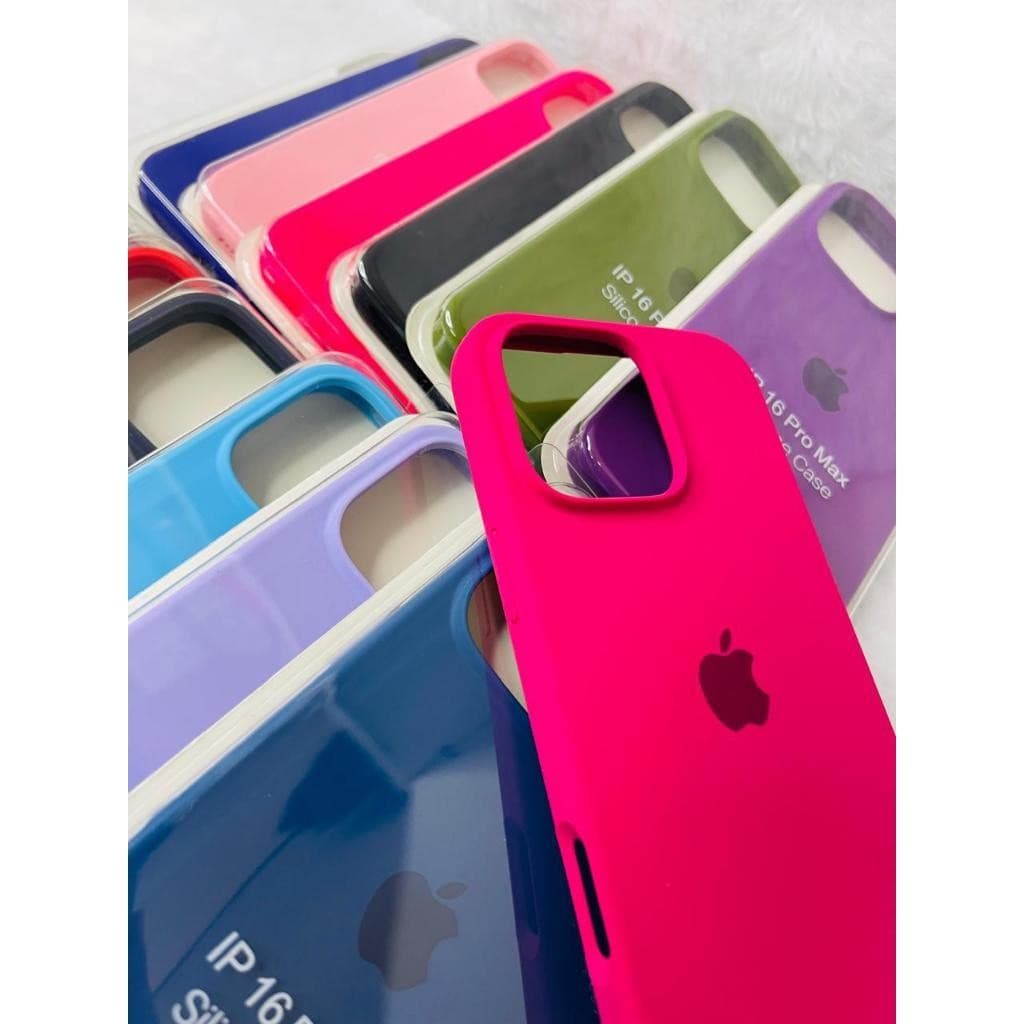 CAPA CAPINHA CASE PARA IPHONE 16 PRO MAX A SILICONE INTERIOR AVELUDADA COM CÂMERA ABERTA