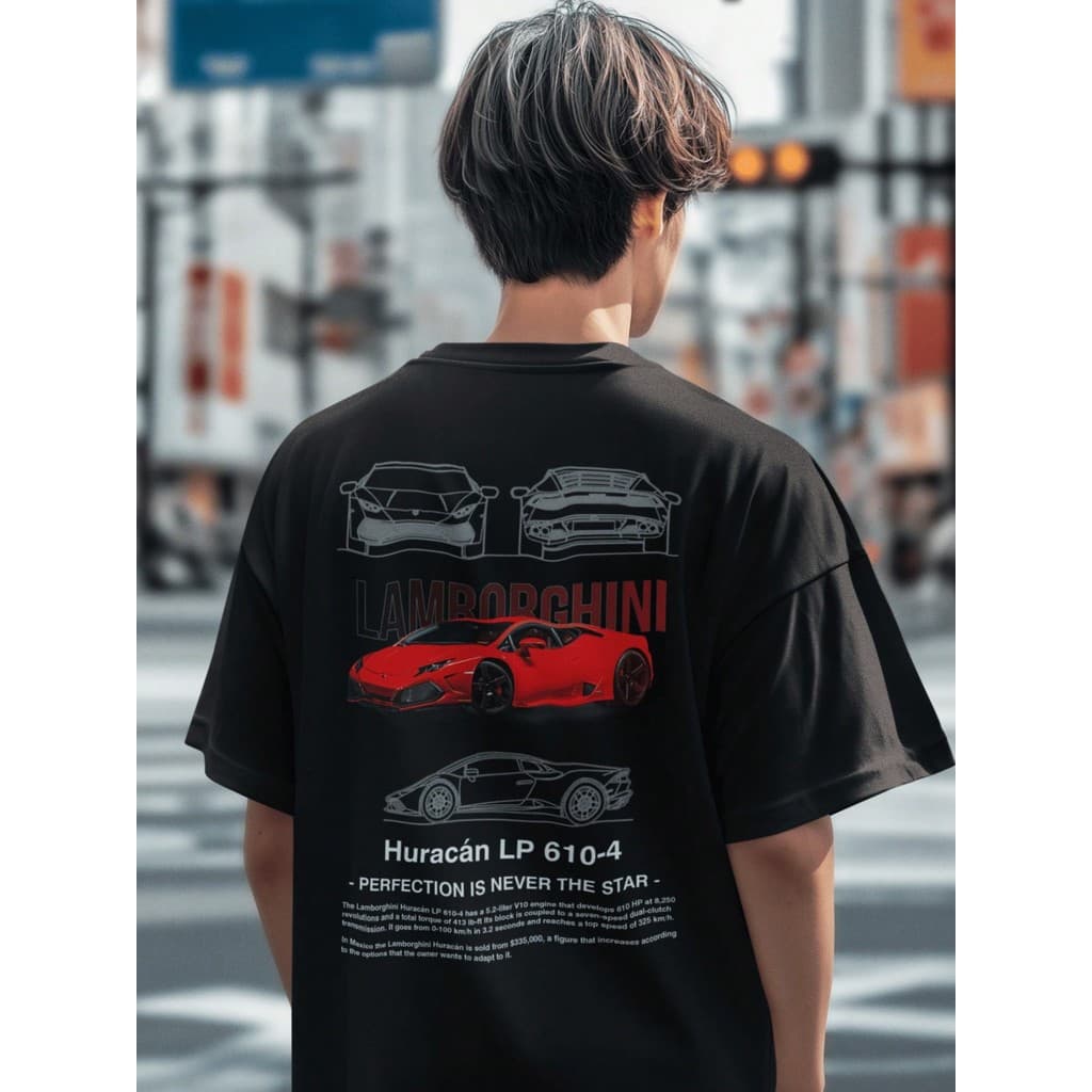 Camiseta Streetwear Carro Lamborghini Camisa Estampa Veloz Algodão Confortável Estilo Moda Unissex