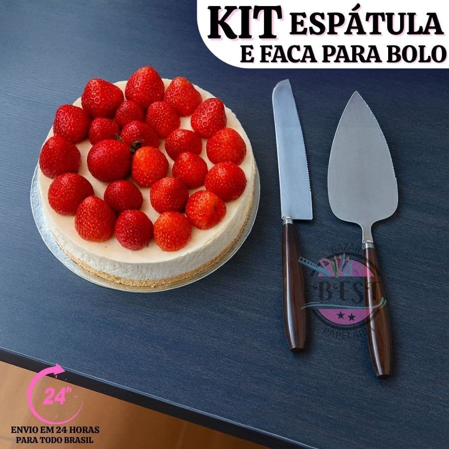 Espátula e Faca Para Bolo Em Aço Inox Cristal | Cozinha, Restaurantes e Doceria