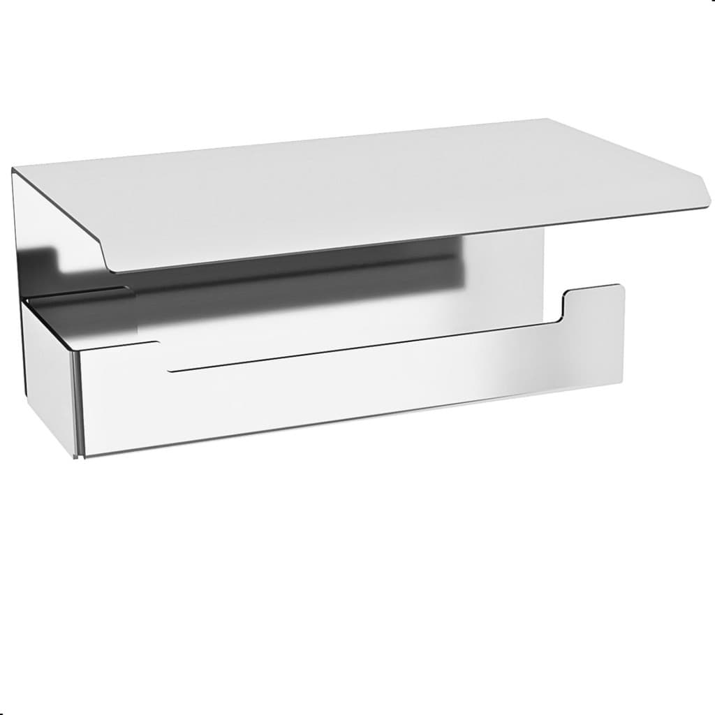Porta Papel Higienico Inox Suporte Celular Adesivo SF.ELG