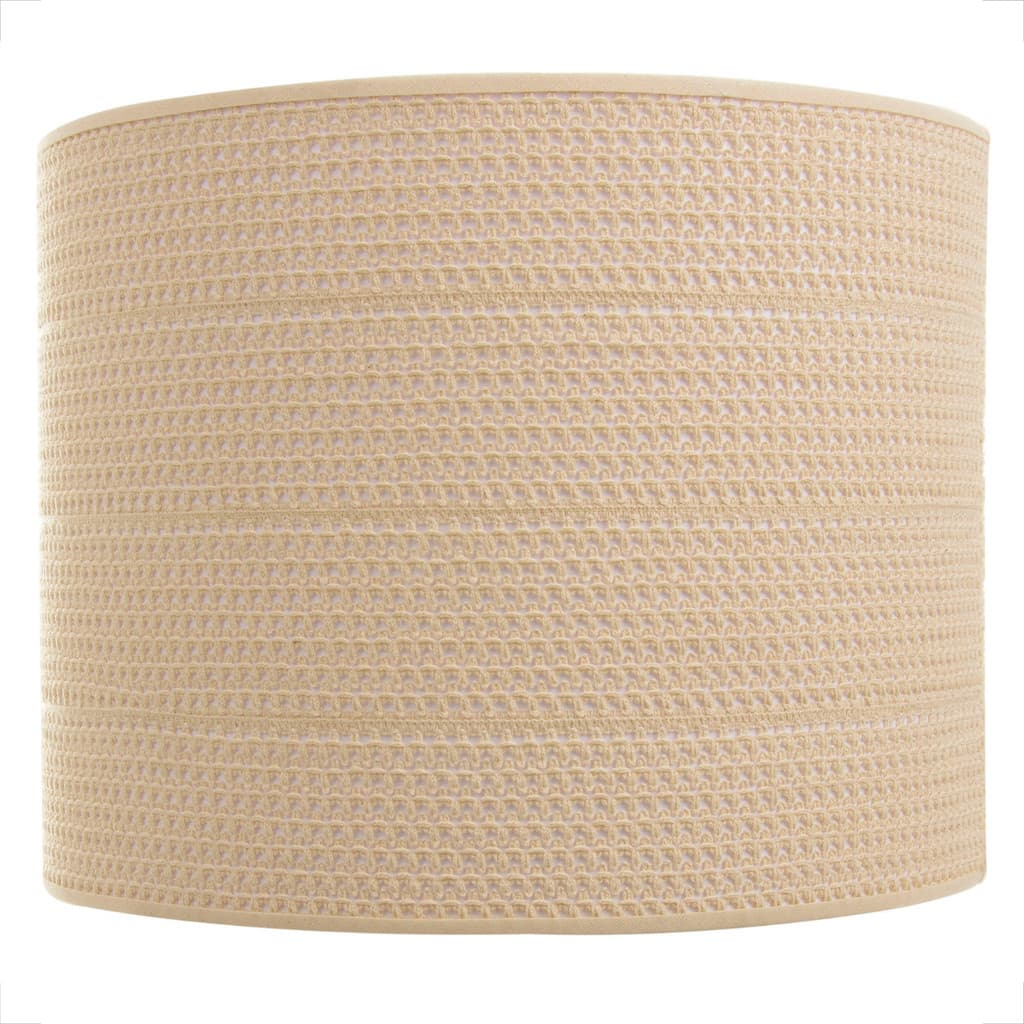 Cúpula De Abajur Luminária De Chão 40 Cm Tecido Renda Cru