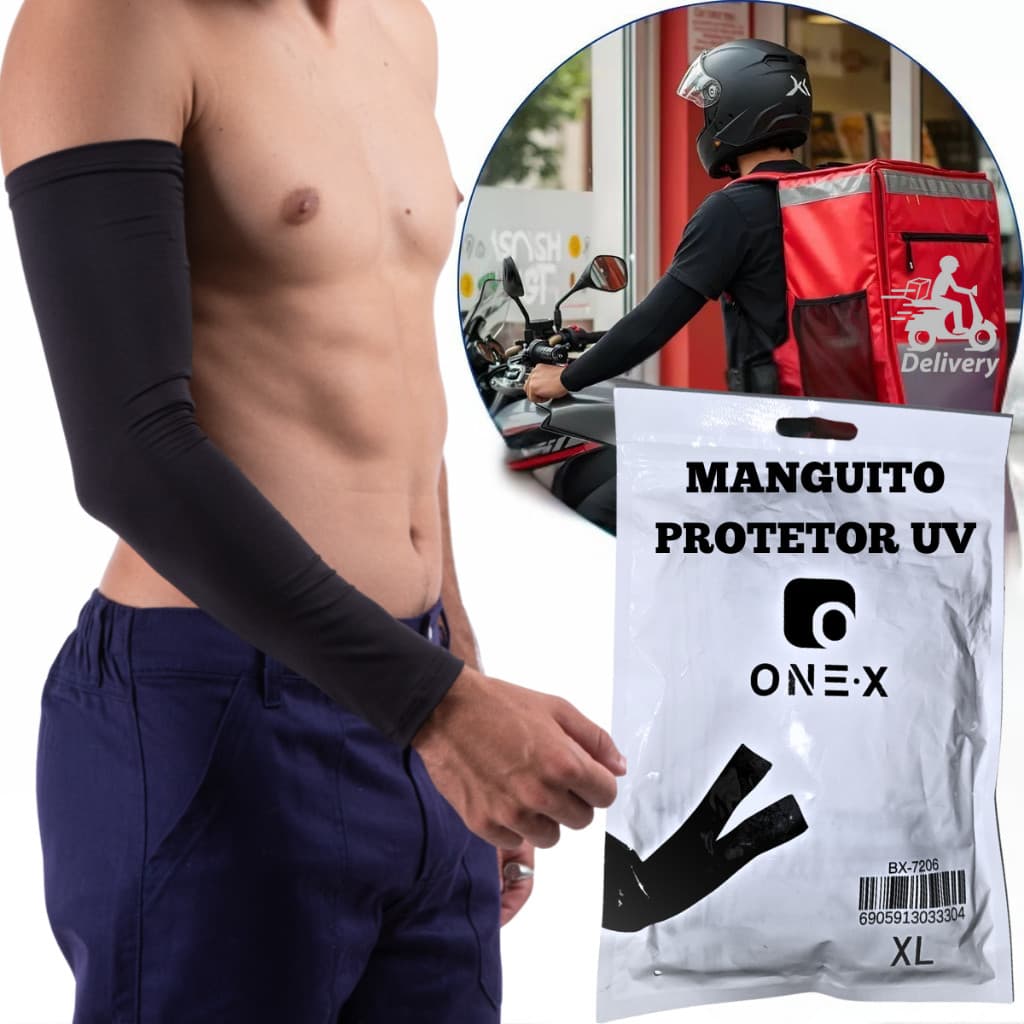 Par Manguito Unissex Proteção Solar UV50+ Manga Mangote Esportiva Fitness Academia Motoqueiro Ciclista Militar Tatico
