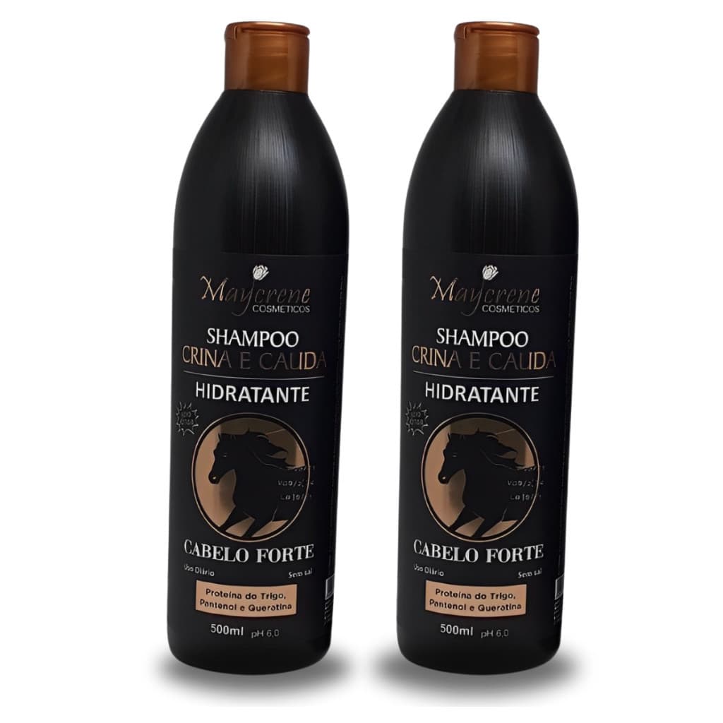 Kit 2 Shampoo Crina e Cauda 500g Maycrene