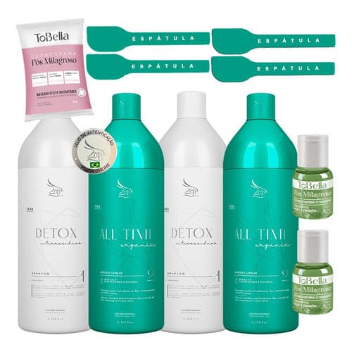 2 Kit Zap Progressiva All Time Orgânica Sem Formol + Brinde