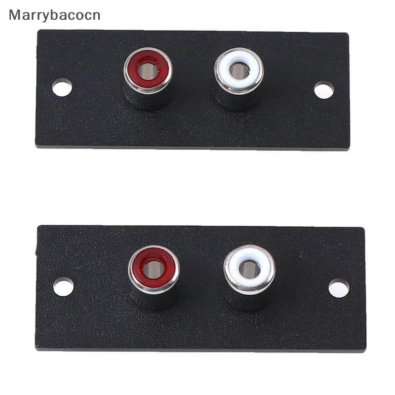 [MAR] 2 Pcs 2 Vias De Cobre Resistente A Altas Temperaturas Áudio Tomada Adaptador AV COD
