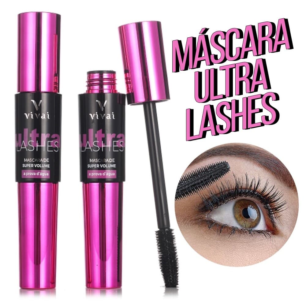 Máscara de Cílios preta a prova dágua Ultra Lashes Vivai rímel mascara de cilios 2183.1.1