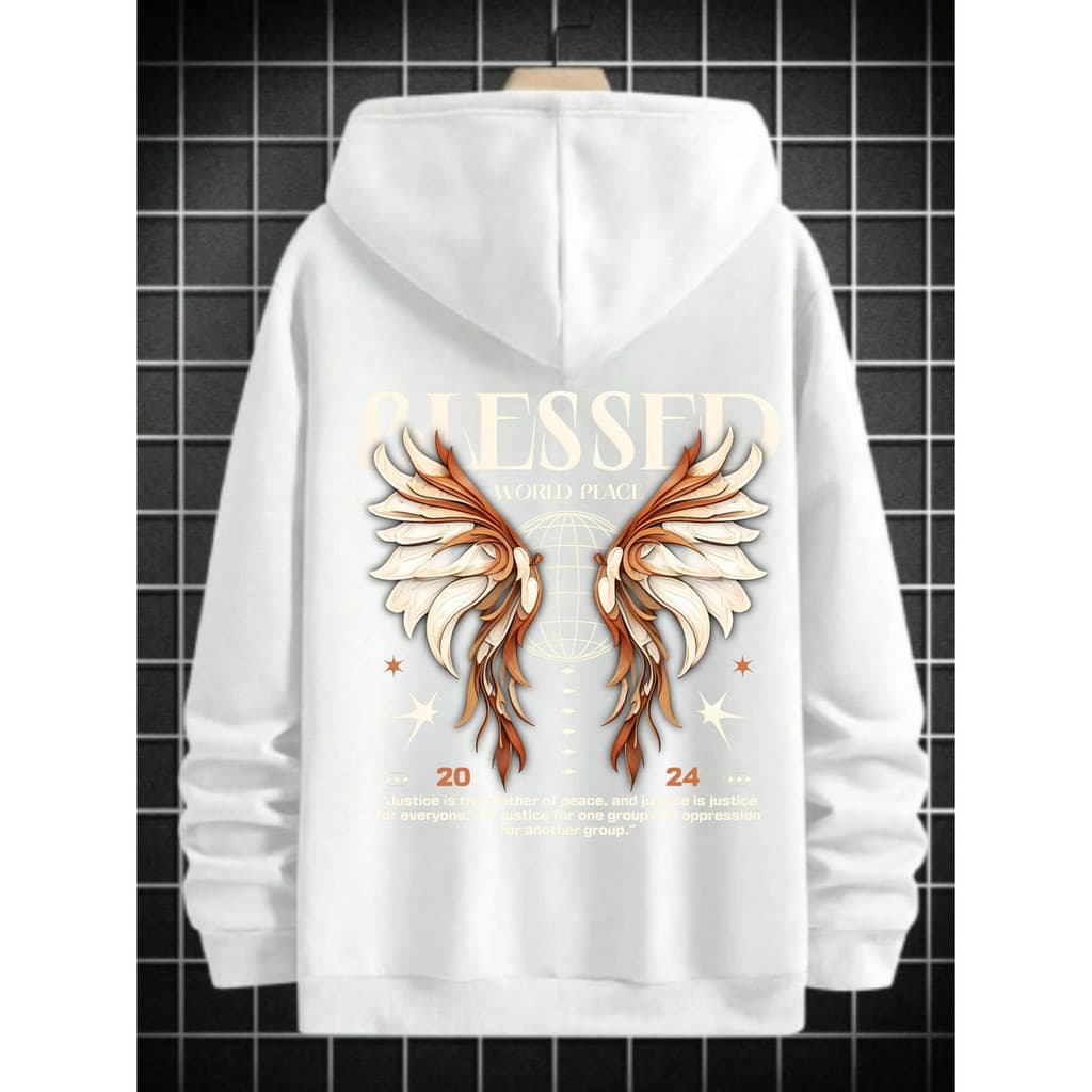 Moletom Estampado Blessed Streetwear Casaco Frio Unissex