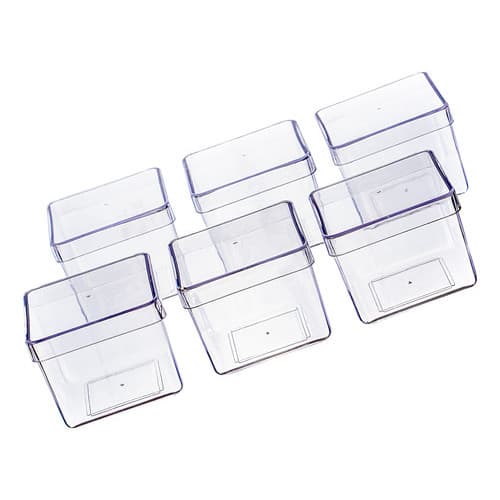 50 Caixinhas Acrilica 5x5 Transparente