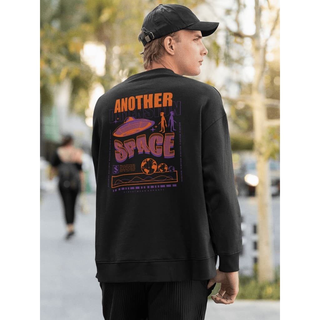 Moletom Careca Blusa de Frio Suéter Gola Redonda Masculino Casual Streetwear 100% Algodão Estampado -  Another Space