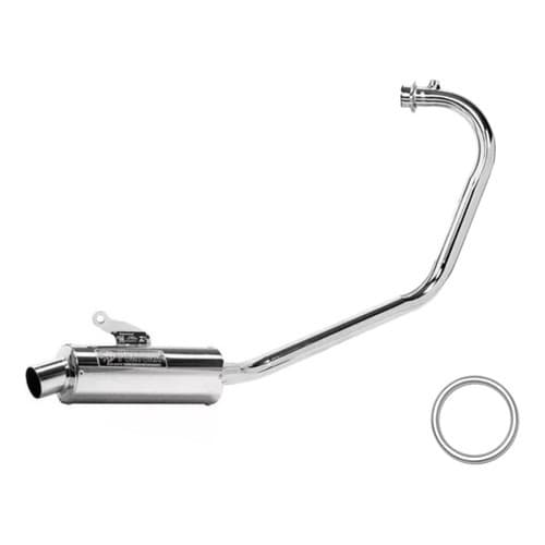 Escapamento F1 Fortuna Factor 150/fazer 150 Mini Turbo Todos Anos Cromado e Preto