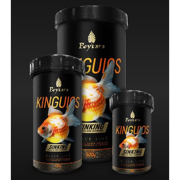Ração Kinguio black line sinking Poytara 130g