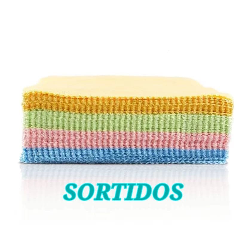 10 Flanelas de Microfibra para Limpeza de Lentes de Óculos 10und.