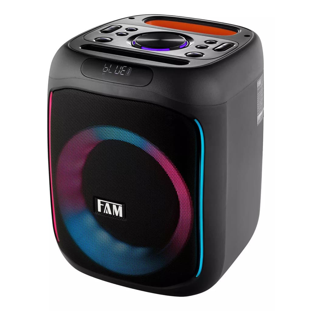 Caixa De Som Grande Bluetooth Fm Tws Aux 600w Cor Preto Fam A601/A602 110v/220v