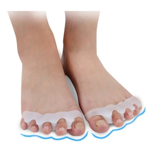 Kit com 10 Unidades Separador deDedos Pés De Silicone Alivio macio reutilizável