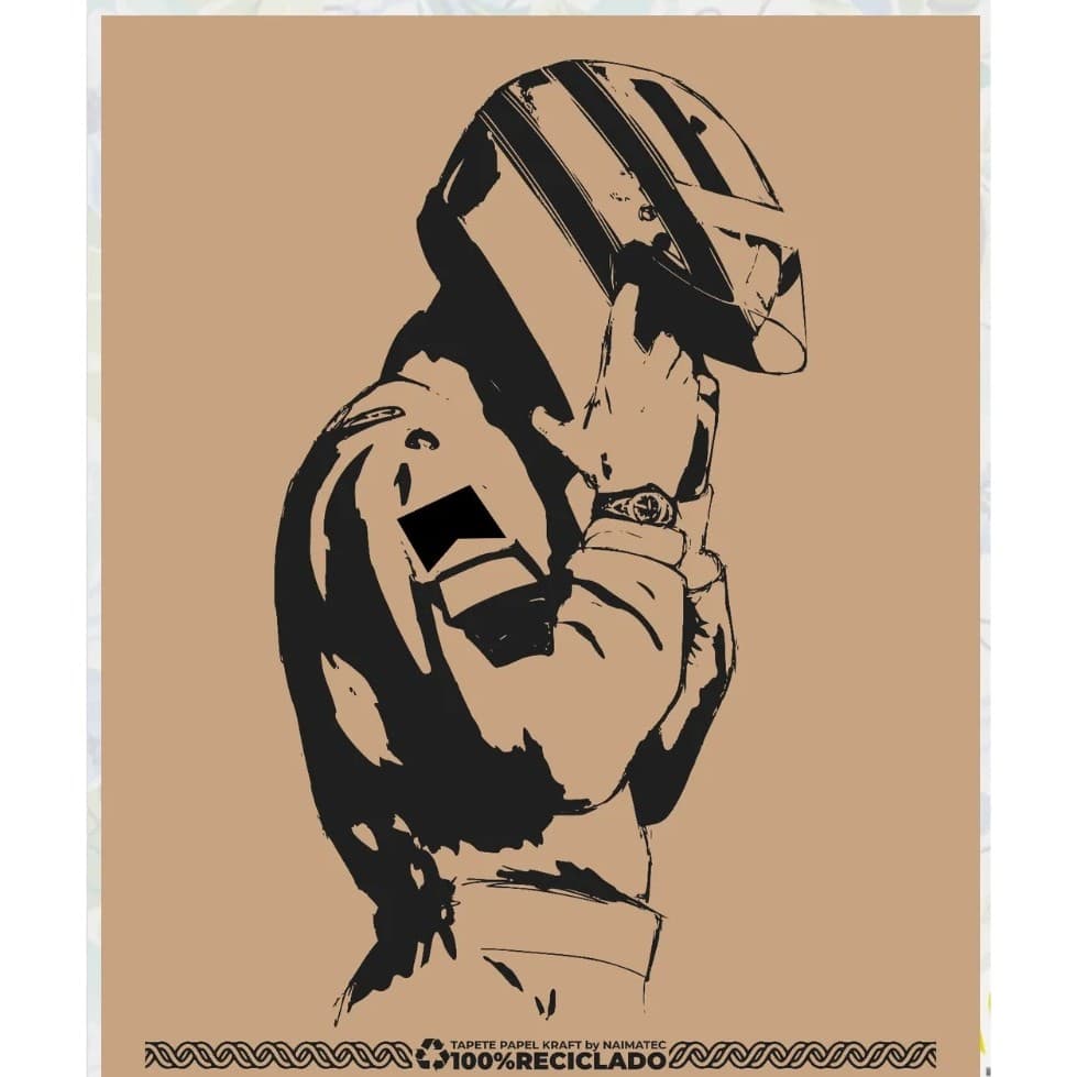 Tapetes de Papel Kraft para Carro 4KG -  Estampa Ayrton Senna