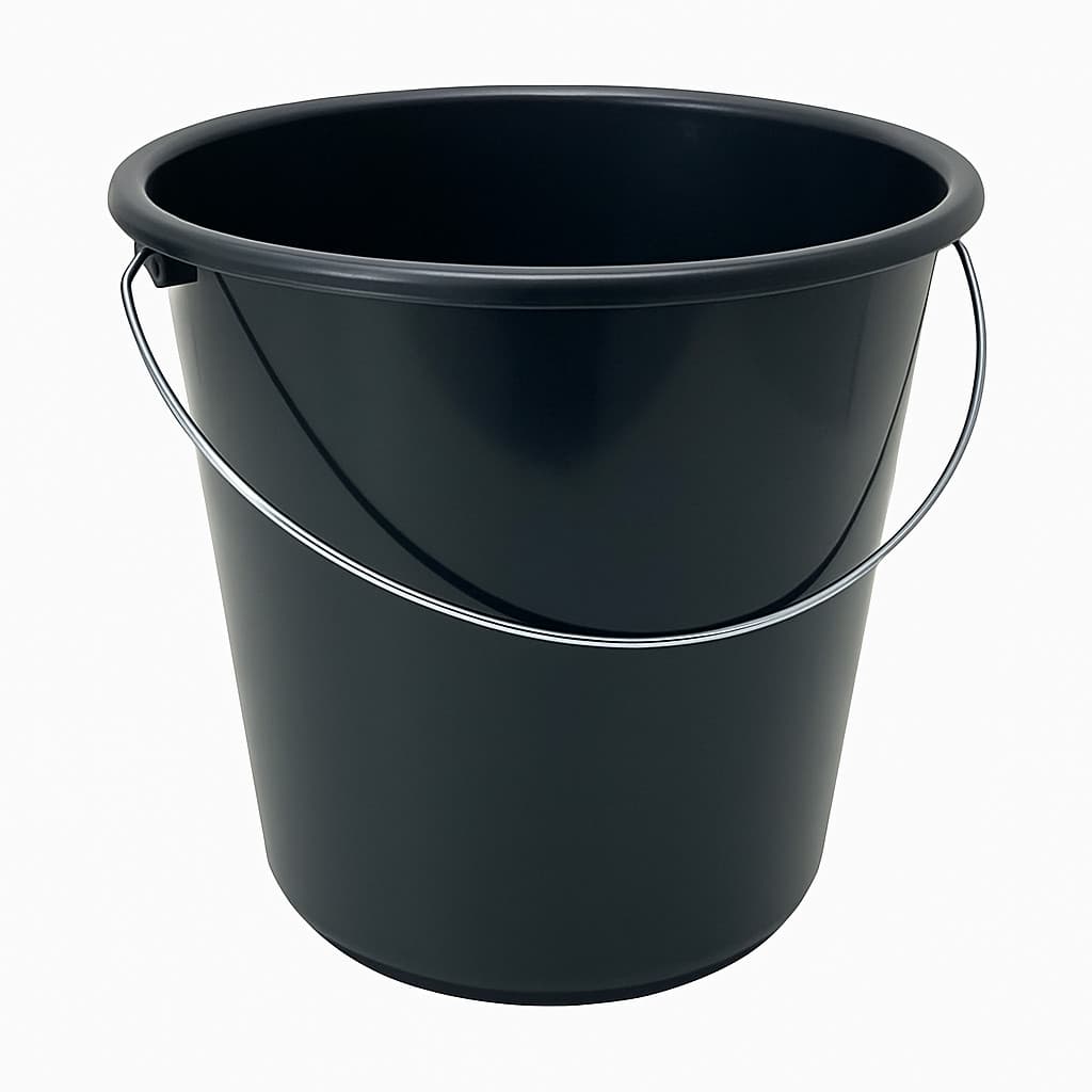 Balde Plástico 15L Super Reforçado  Alças de Ferro Ideal Para Limpeza Casa Construção
