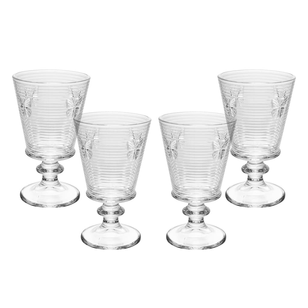 Conjunto 4 Taças para Água Lines Butterfly 350Ml Vidro - Wolff