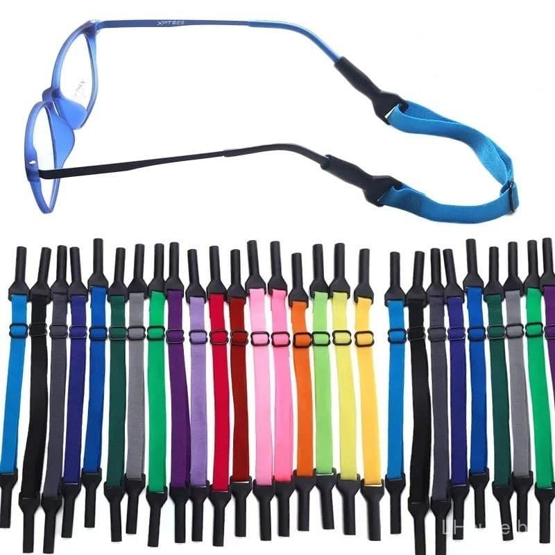 [Cordão De Óculos Antiderrapantes Unisexo-Elástico Ajustável Esportivos Cinta De Silicone Para O Pescoço-Fita De Seguran