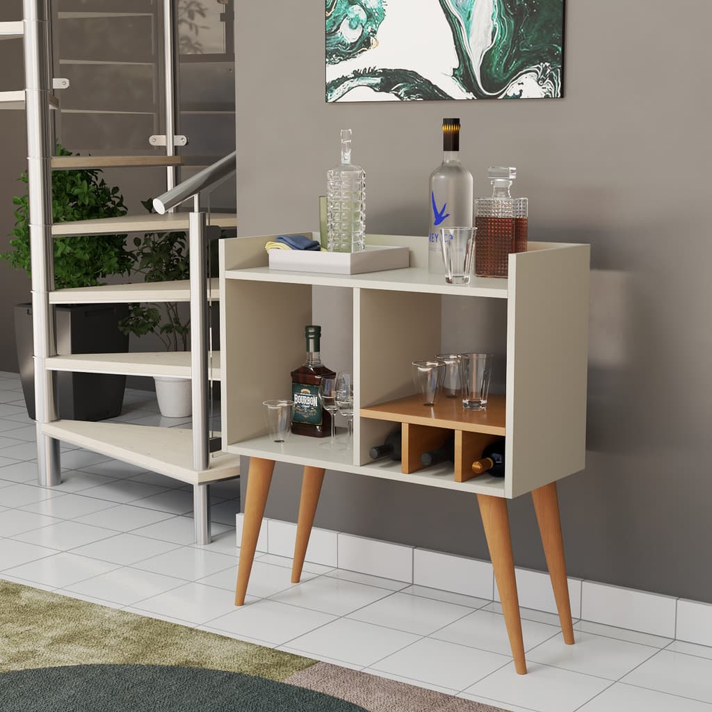 Aparador p/ Salas e Recepção com Porta Garrafas e Bebidas