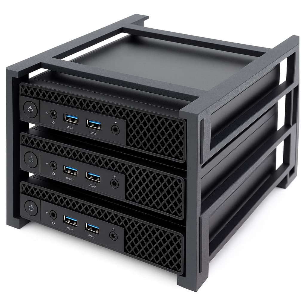 Suporte Triplo Mini Pc Compatível Com Dell Optiplex 18x18cm