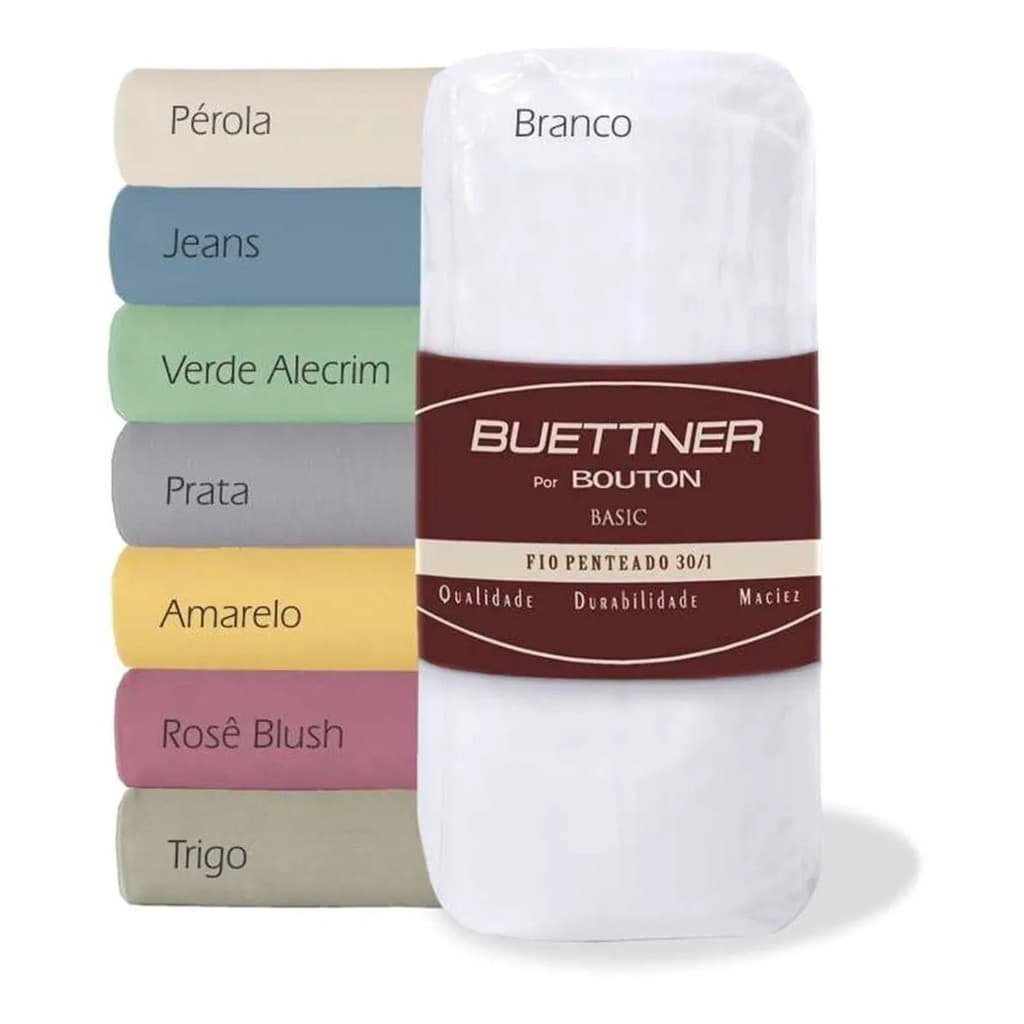 Lençol King C/ Elástico Malha 100% Algodão Buettner Bouton