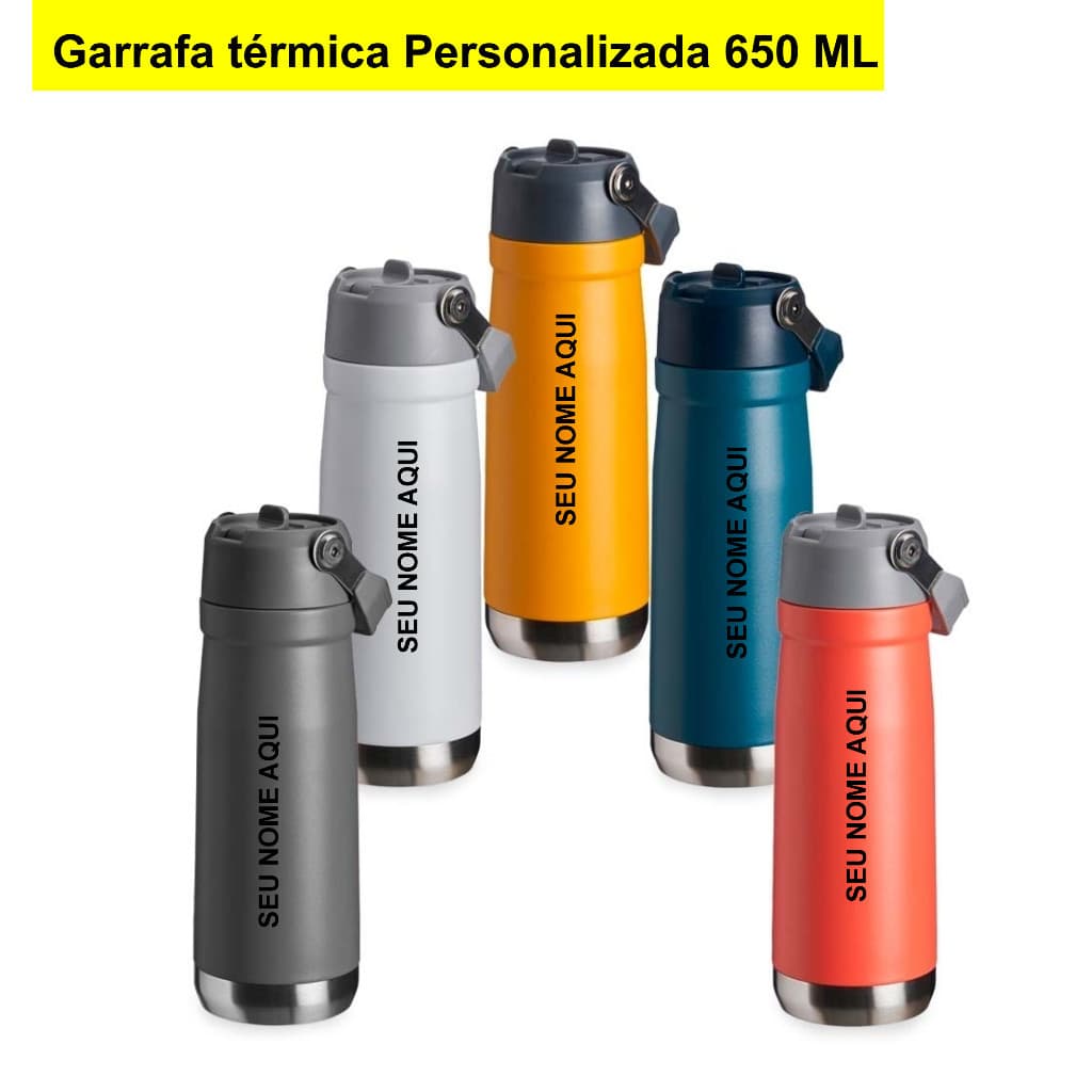 Garrafa Térmica 700ml Com alsa Personalizada
