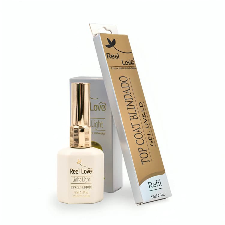 Kit Top Coat Blindado 15ml + Refil 10ml - Real Love
