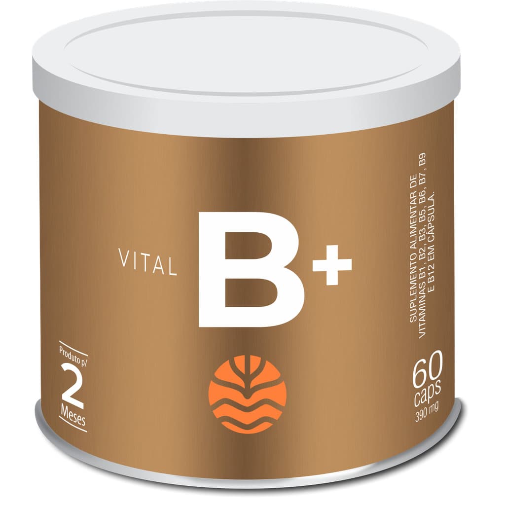 Complexo de Vitaminas B+ Com B1 B2 B3 B5 B6 B7 B9 B12 60caps