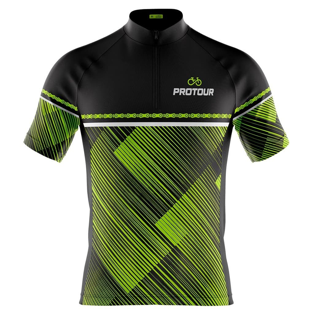 Camisa Ciclismo Camiseta Ciclista Roupa de Ciclismo Masculina Mountain Bike Pro Tour Spyke Verde Protecao Solar UV 50+
