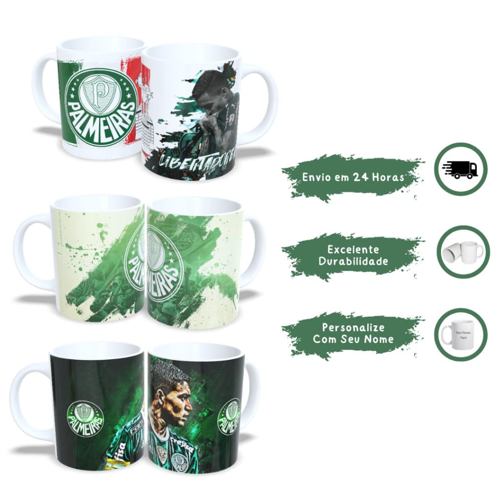 Caneca Palmeiras! Vários Modelos do Verdão! Promoção Especial + Envio em 24 horas!