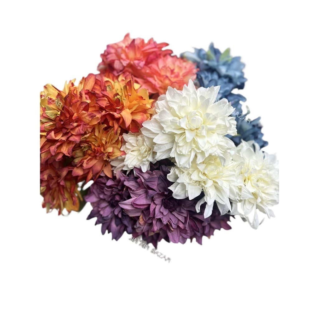 Buquê De Dália Com 5 Flores Artificial Para Decoração/0023