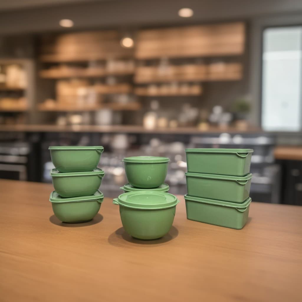 Kit 9 Potes Plásticos em formatos Variados