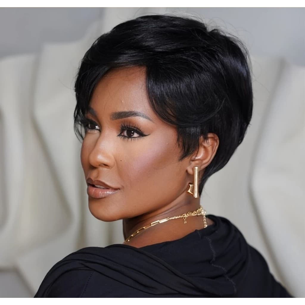 Peruca Curta de Fibra Orgânica Lace Wig 35cm 180g Top Hair NATASHA