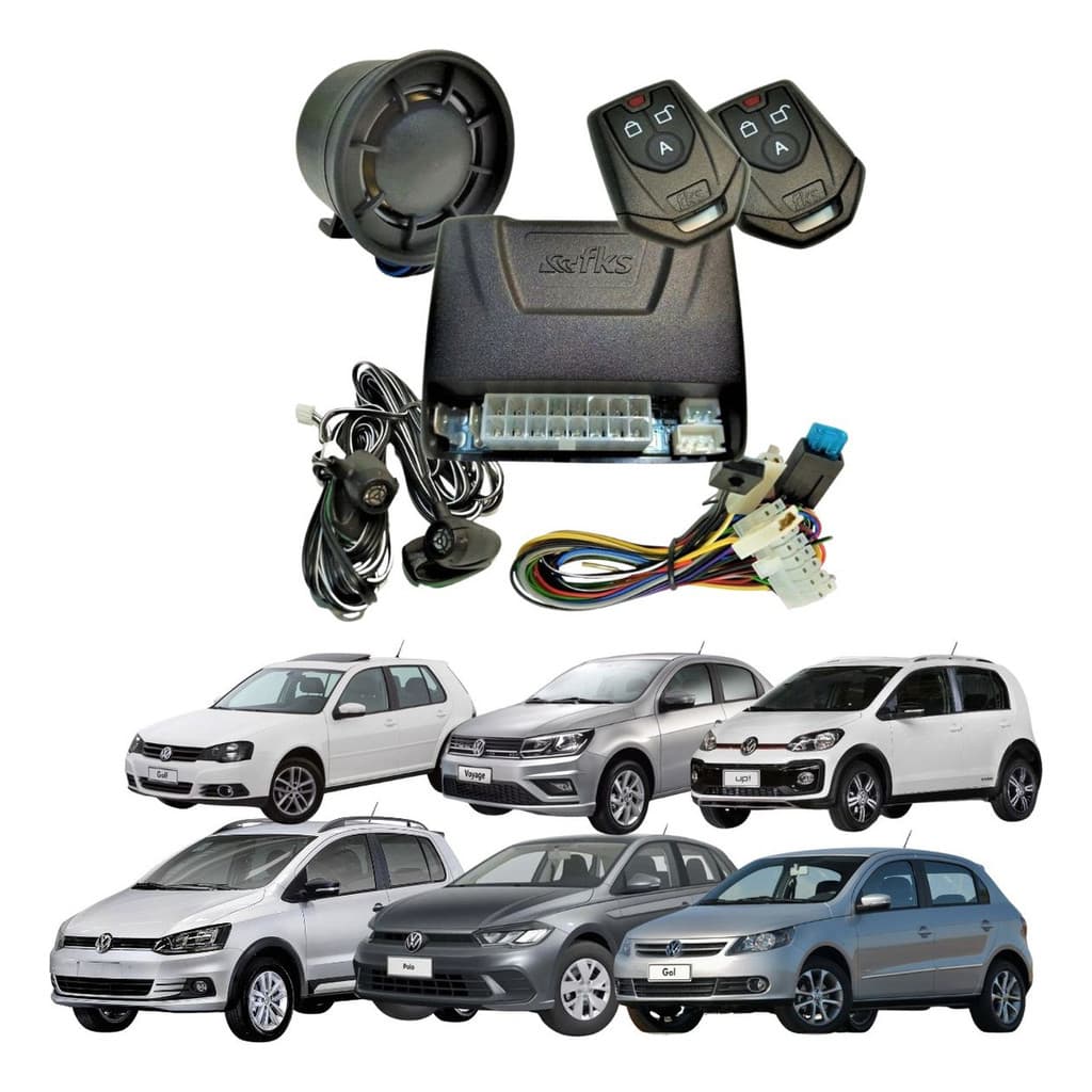 Alarme Automotivo Com Bloqueador e 2controles Vw Volkswagen Voyage Gol G1 G5 G6 G7 G8