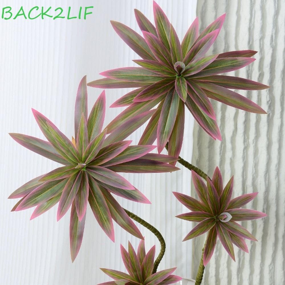 Ramo De Plantas Artificiais BACK2LIF , Grandes Folhas De Bambu Falsas De Toque Real , Verdes Realistas Elegantes