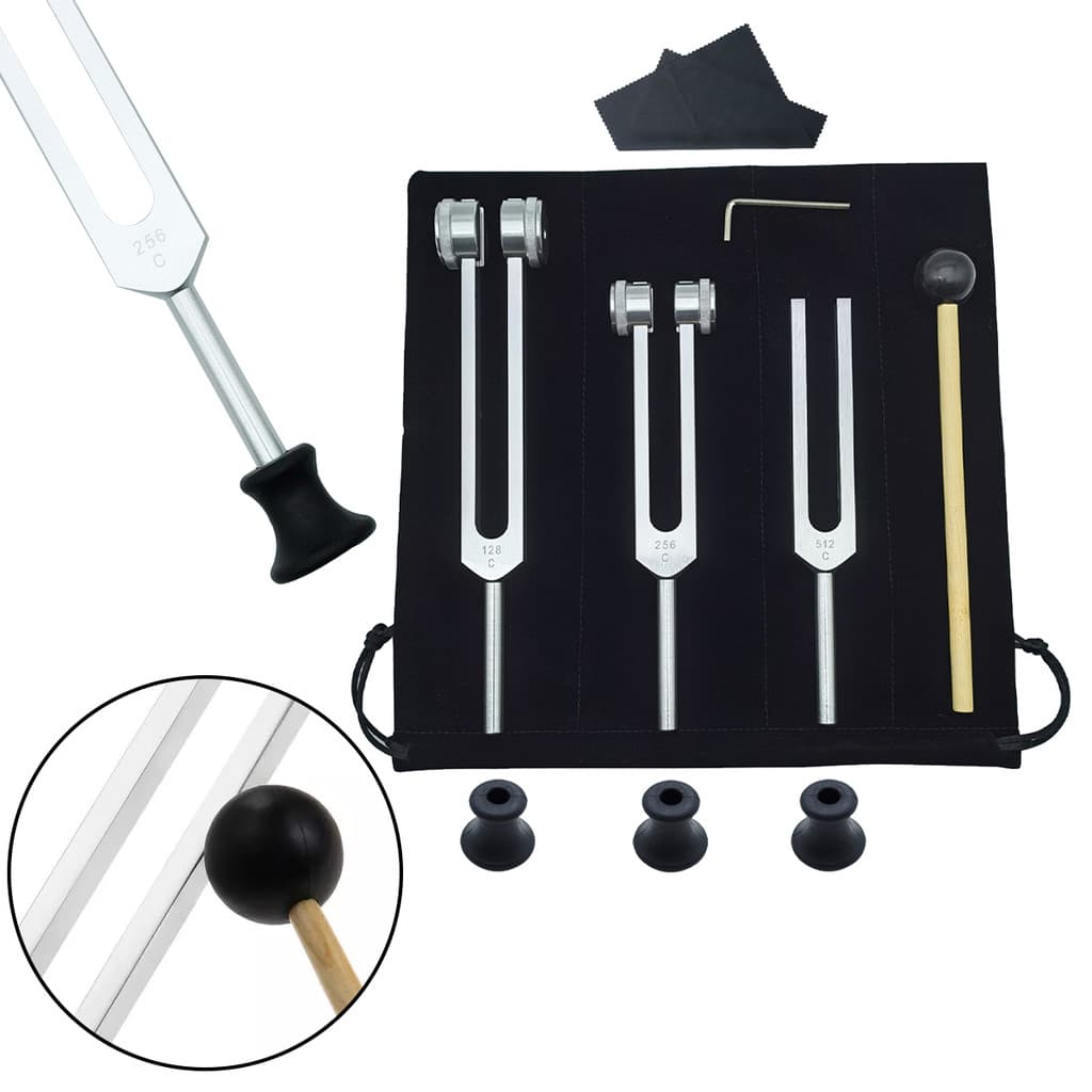 Conjunto De Diapasão De 3 Unidades (128 Hz 256 512) Para Cura De Chakra , Terapia Sonora , Alívio De Estresse