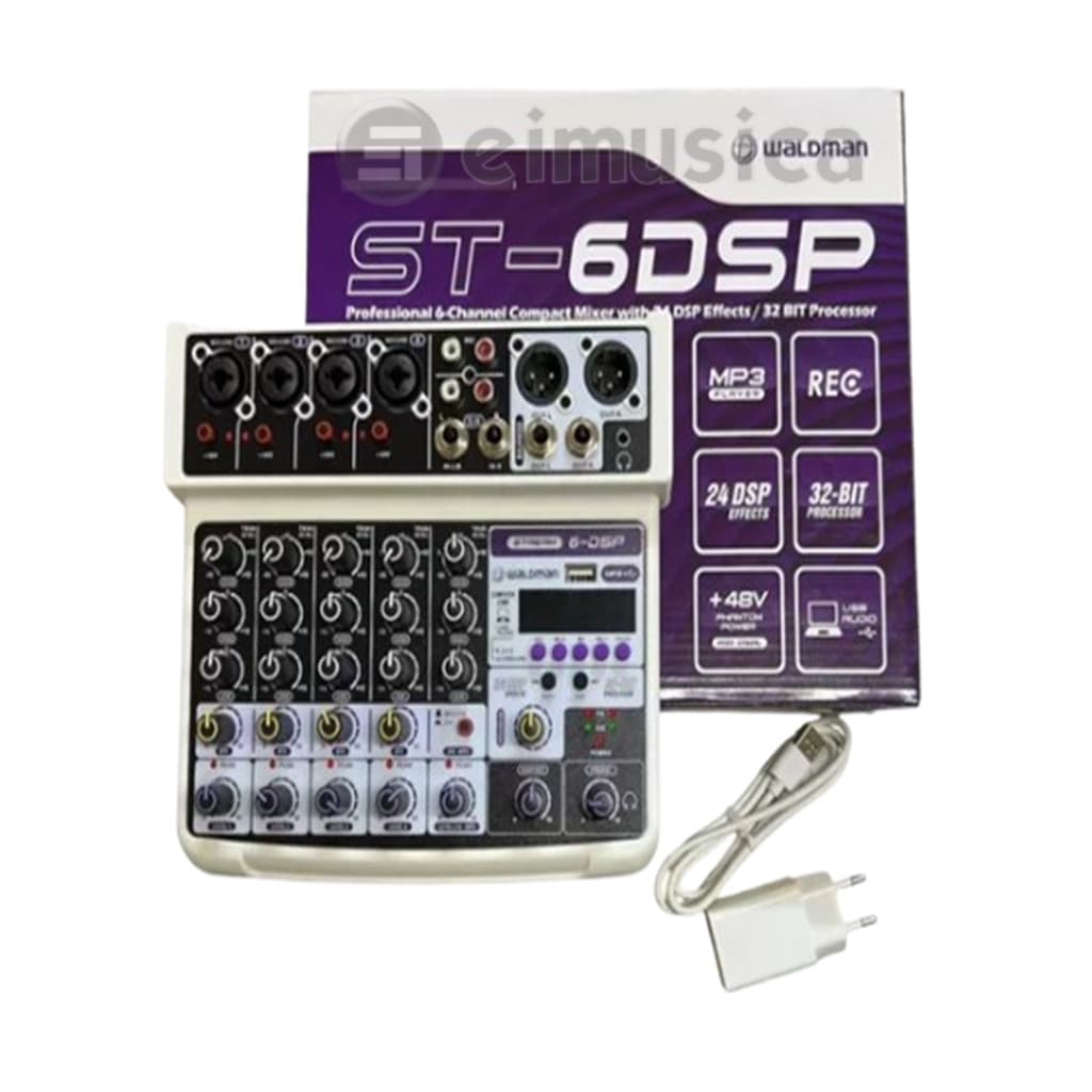 Mesa Interface Misturador de Áudio 6 Canais ST-6DSP Waldman