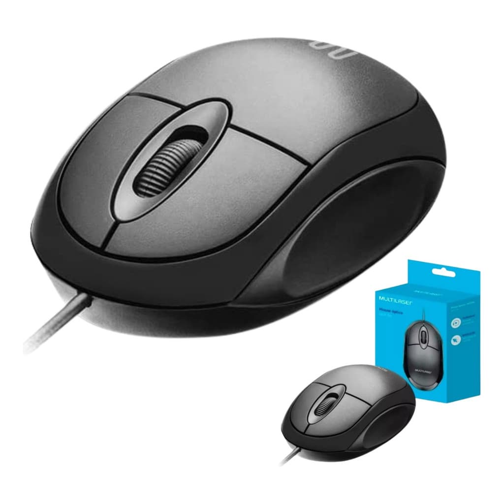 Mouse com Fio USB Gamer Notebook Computador PC 1200DPI M0300 Multilaser