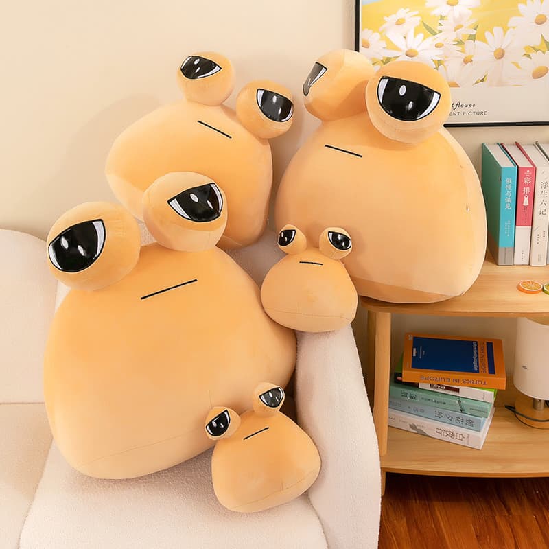 Triste Meu Pet Big Eye Alien Boneca Jogo Periférico POU Caracol Plush Toy Boneca Presente De Natal