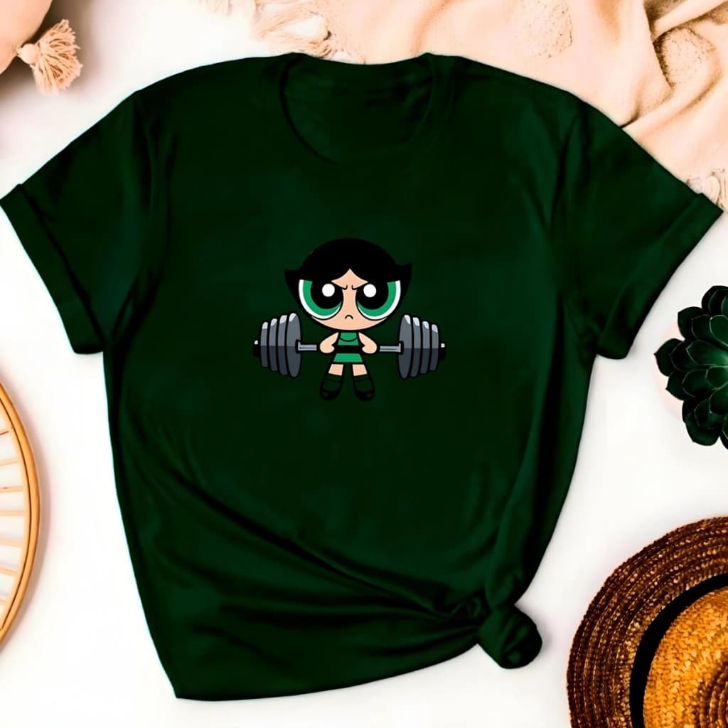 Blusa T-shirt Linda Camiseta Feminina Docinho Meninas Super Poderosas Academia Gym Camisa