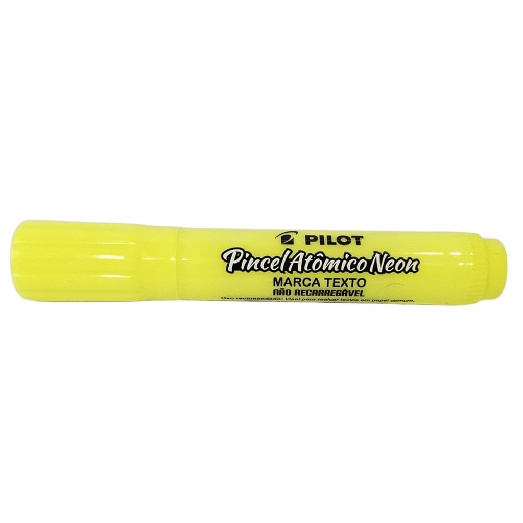 Pincel Atomico Neon Marca Texto Pilot Amarelo Chanfrado
