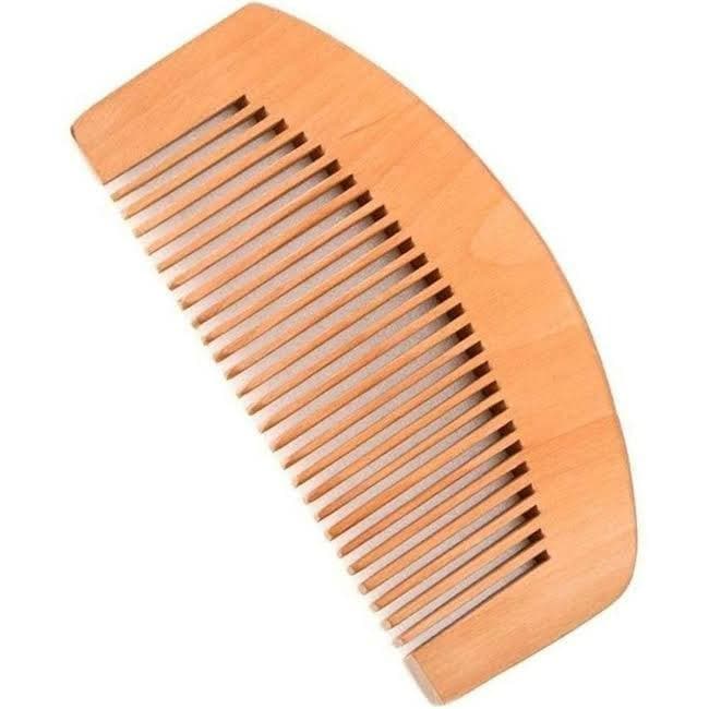 Pente Madeira Bolso Portátil Meia Lua Barba Bigode Barbeiro