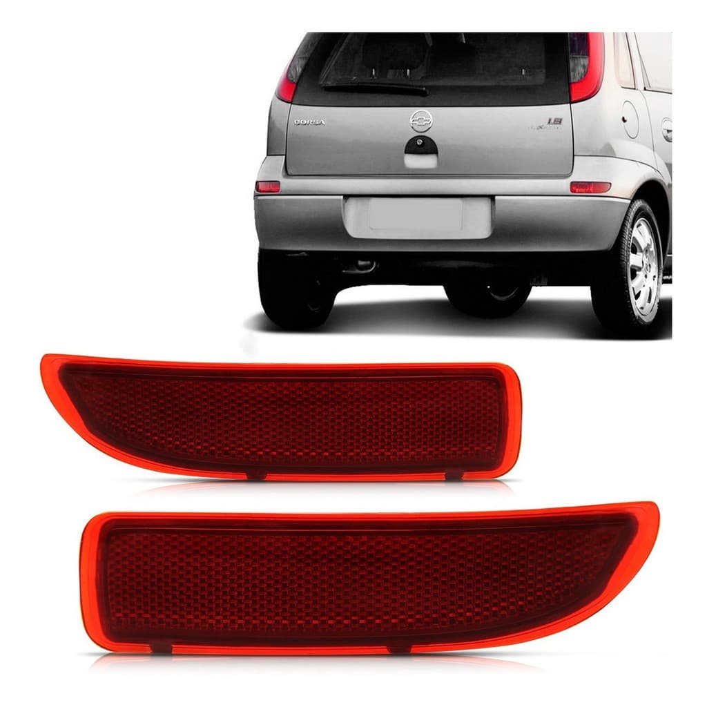 Refletor Parachoque Traseiro Corsa 2002 A 2011 2012 Rubi