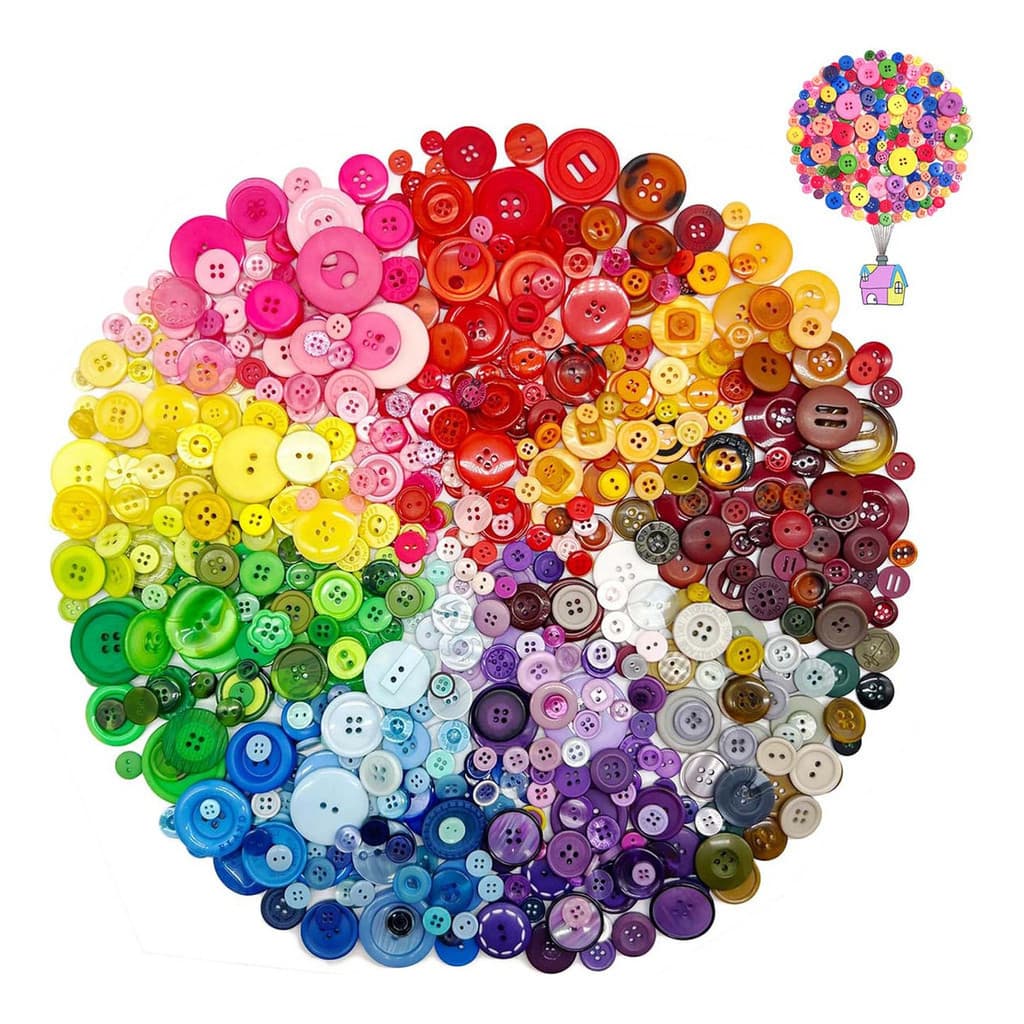 Botões Coloridos Para Camisas E Artesanato-500 Unidades