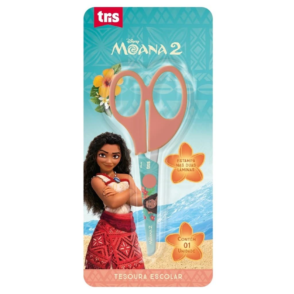 Tesoura Escolar Moana Tris