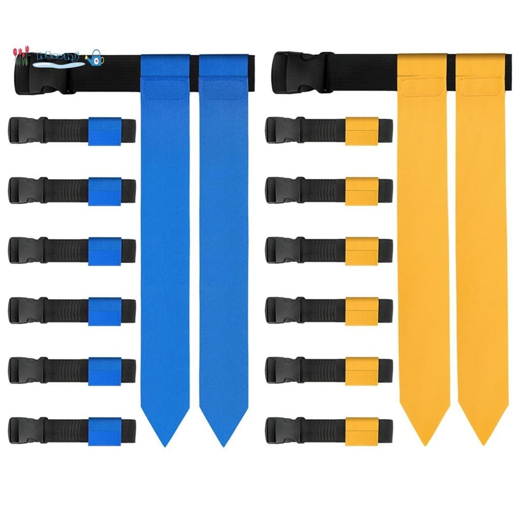 Conjunto De Cintos De Futebol Com Bandeira Kit Ajustável Para 14 Jogadores Competição De Treinamento Esportivo